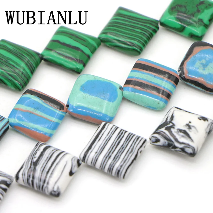 Wubianlu multi Цвет Форма полоса Малахит Турции свободные Бусины для изготовления