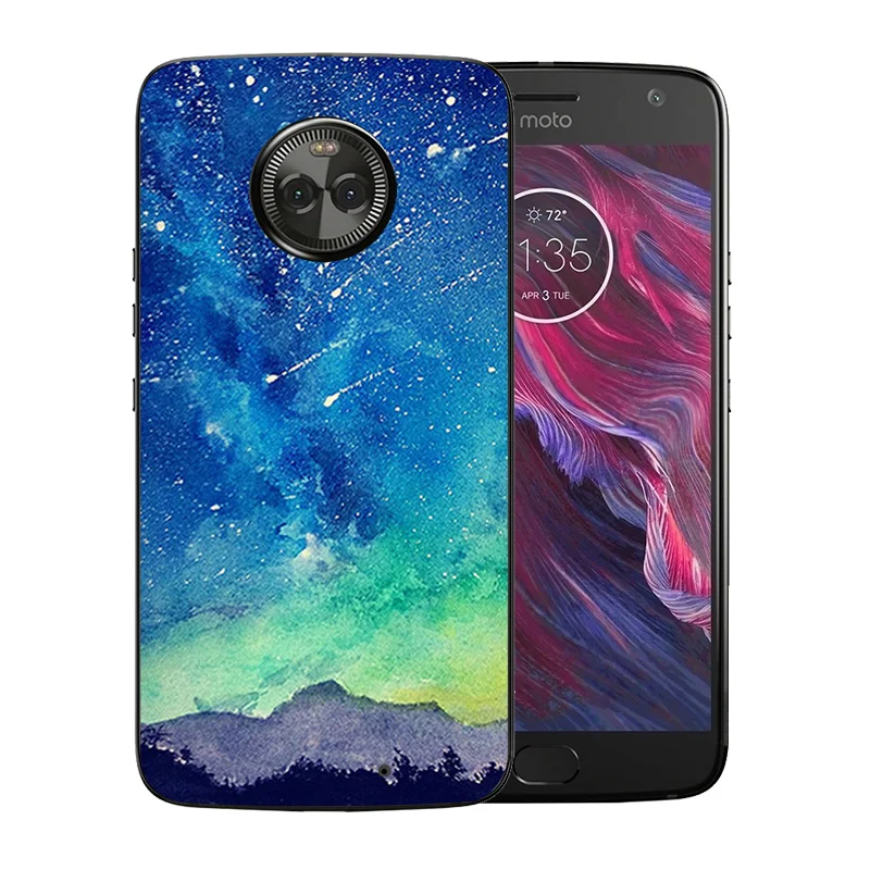 Для Motorola Moto X4 чехлы для телефонов мягкий ТПУ XT1900 задняя крышка с рисунком