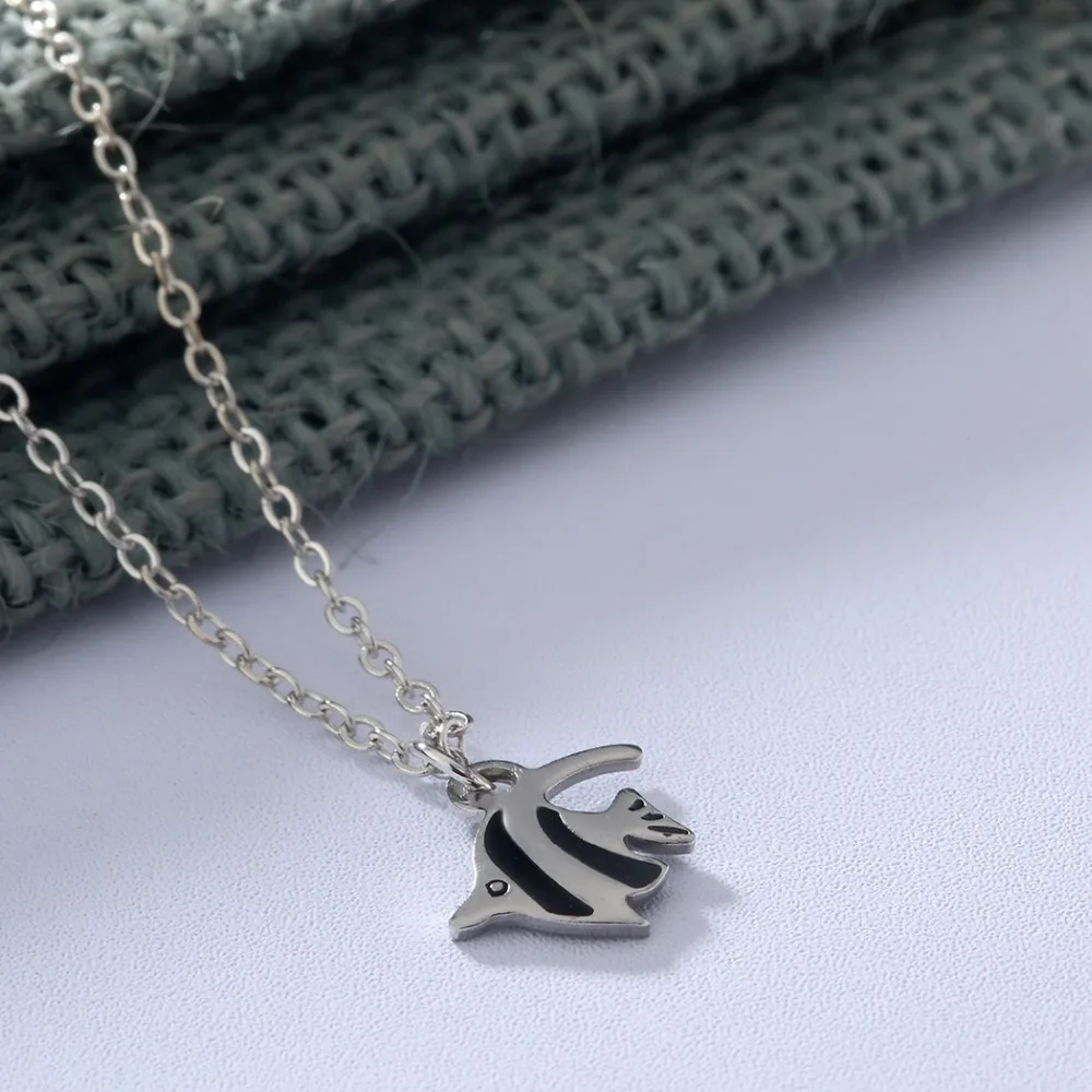 Kinitial модное ожерелье из нержавеющей стали золотого и серебряного цвета с