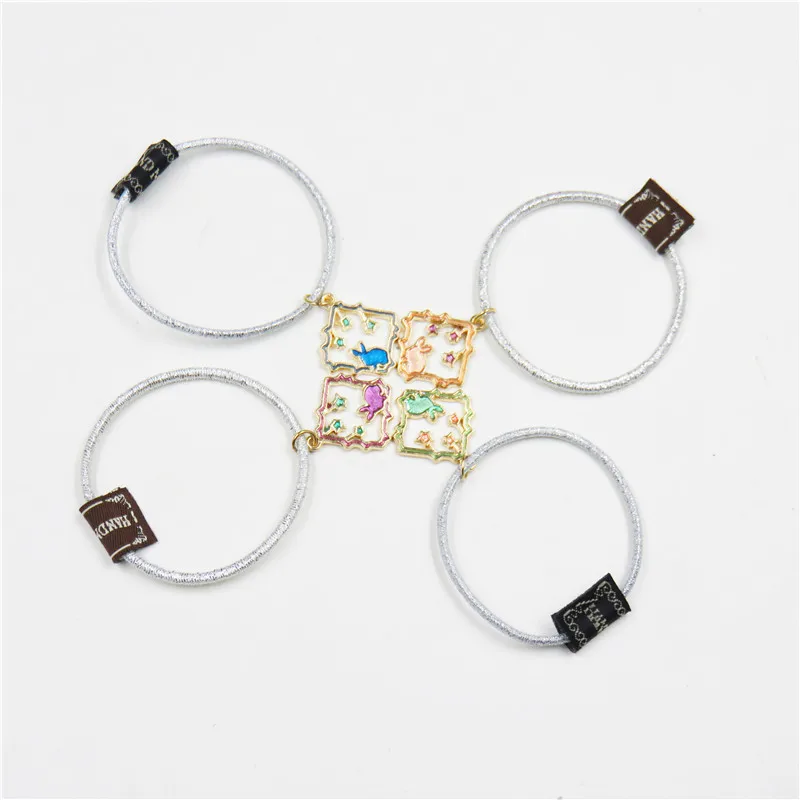 10 шт./лот эластичные резинки для волос с кроличьими звездами девочек богемная