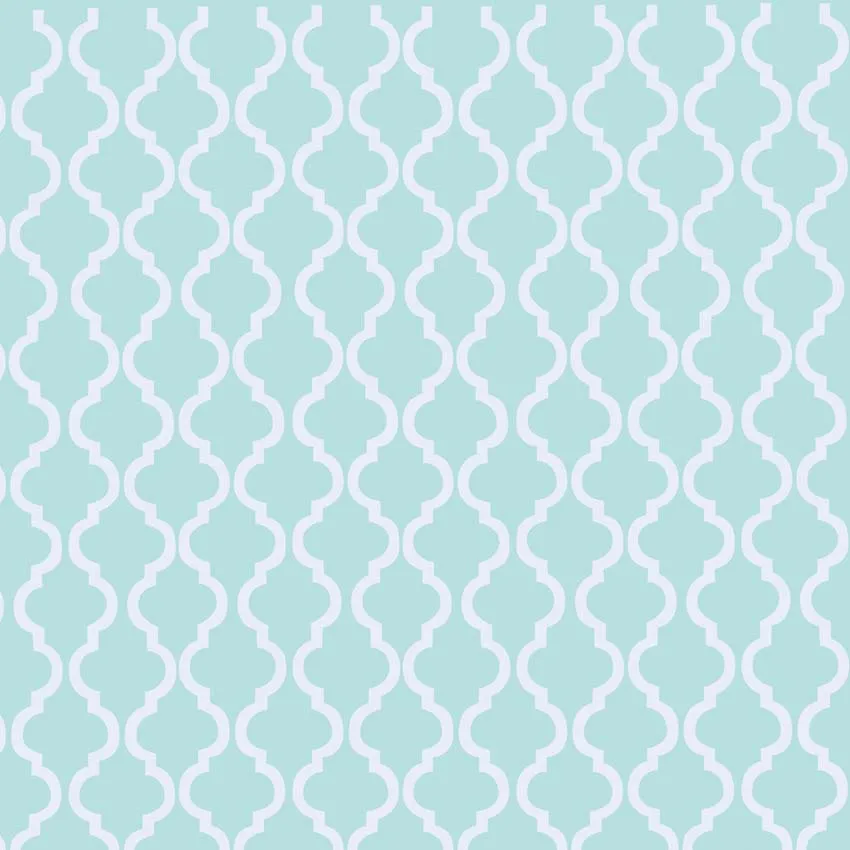 8x8 футов порошковый синий марокканский узор стена Дамаск сатин на заказ