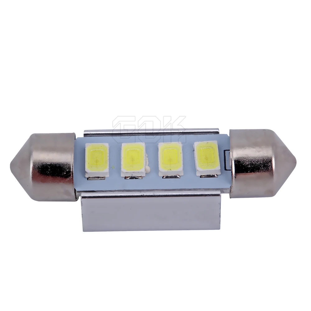 100 шт./лот светодиодная купольная лампа 31 мм 36 39 м 42 4SMD 5730 5630 Светодиодная c5w