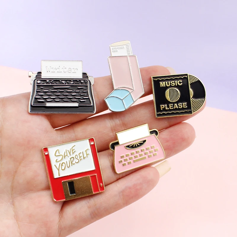 GDHY модный писатель с героями мультфильмов Save yourself USB Disk Music Pleasen CD эмалированные булавки броши значки ювелирные изделия нагрудные Bijoux
