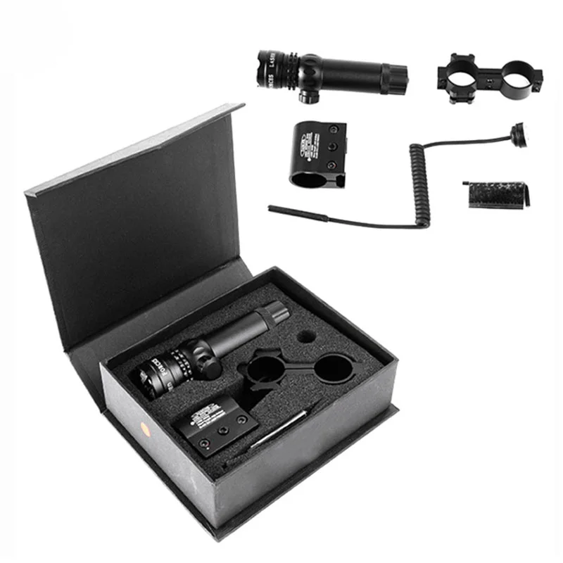 Лазерный прицел зеленый и красный в горошек Тактический лазерный алюминиевый