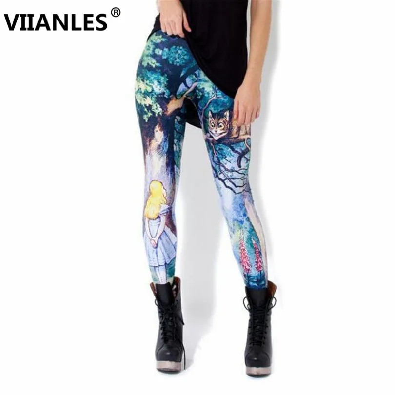 VIIANLES Women Leggings Digital Print Pants Fitness Legging Woman Leggins Workout Trousers Push Up Leggin | Женская одежда