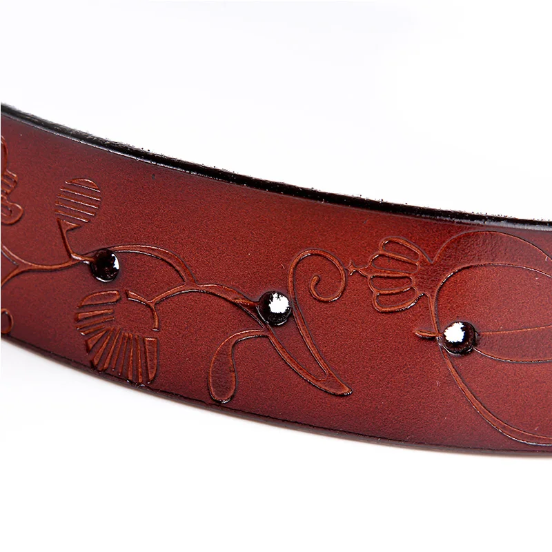 Высокое качество Натуральная кожа коровья ремни ремень для женщин металлическая