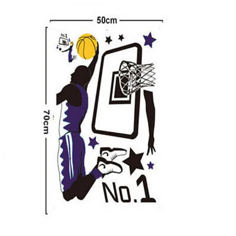 ZooYoo Wall Стикеры s баскетбольный мяч Dunk Спортивная виниловая наклейка арт Стикеры «сделай сам» для дома Декор для дома 706 droship L628