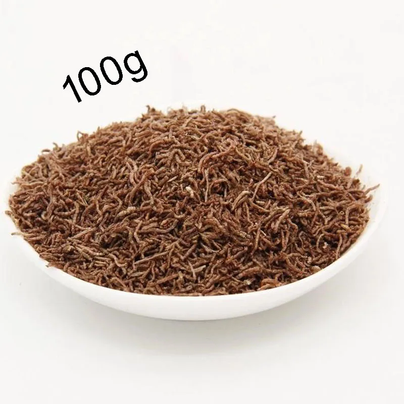 Бесплатная доставка сушеный красный червяк искусственная рыба павлина бета еда