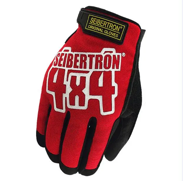 Seibertron Сенсорный экран 4X4 тактические перчатки для F1 гонки механик Кемпинг Альпинизм Велоспорт съемки полиции Охотничьи перчатки - Цвет: Красный