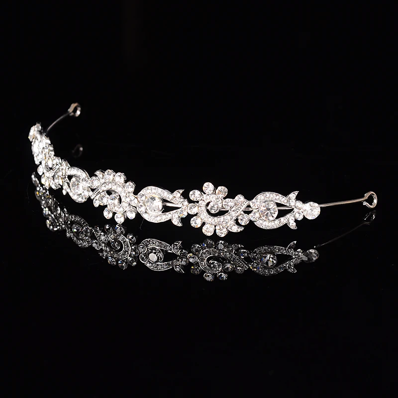 Белый Хрустальная корона свадебные Женские аксессуары для волос невесты завод