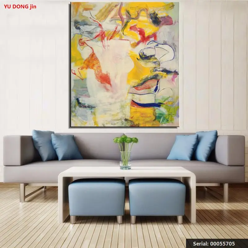 Классическая картина маслом Вильям де коонин натюрморт рисунок искусство спрей