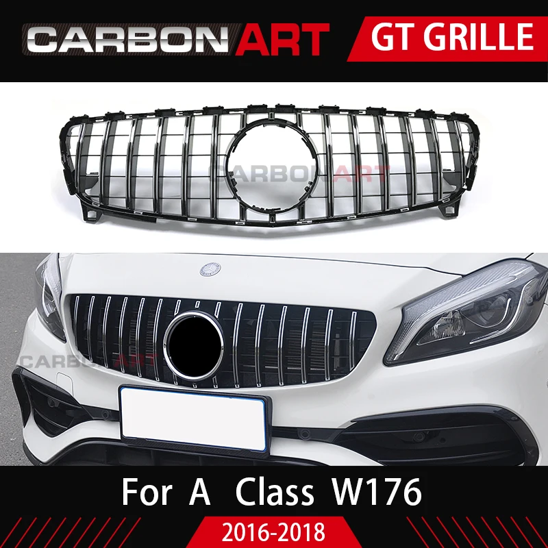 Новое поступление W176 GT Передняя решетка для mercedes w176 класс A180 A200 A260 A45 Запчасти для автотюнинга
