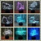 Контейнер для автомобиля 3d Stere настольная лампа для спальни светодиодные Креативные 3d настольные лампы для гостиной Детская комната украшение 3D ночсветильник