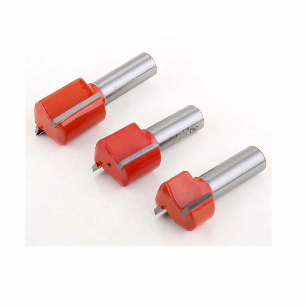 Набор концевых фрез комплект из 3 твердосплавных насадок с прямым хвостовиком 12