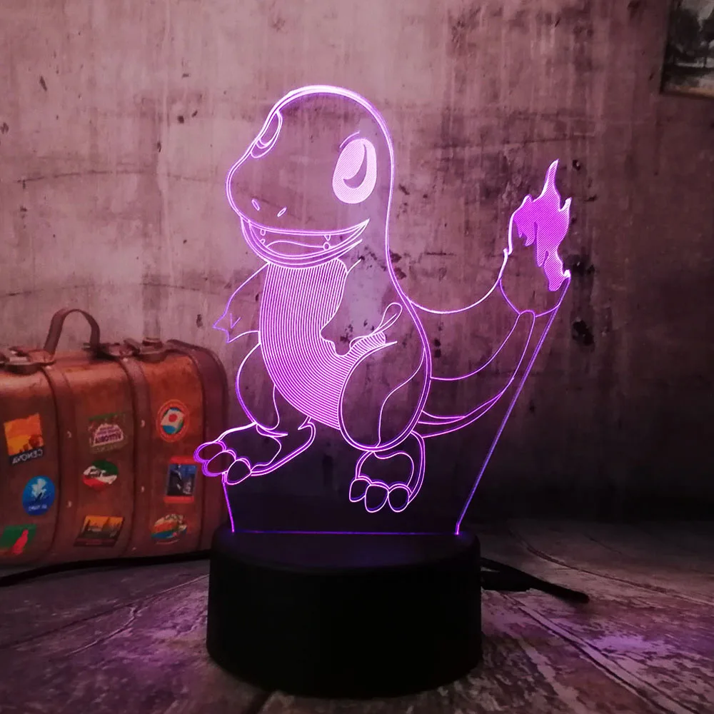 Милая Детская лампа для мальчиков с изображением игры покемон го Рождественский