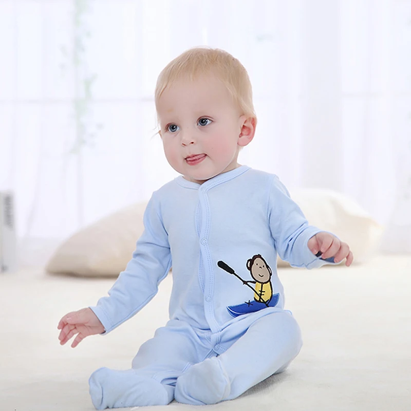 2016 Новейшие Baby Rompers Новорожденный Симпатичные маленькие Footprint Дети комбинезон