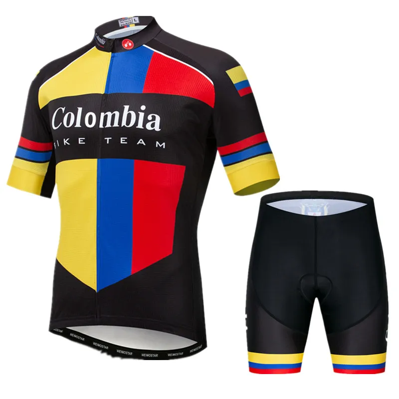 Colombia Weimostar Poland, Бразильская команда, комплект из Джерси для велоспорта, летняя одежда для велоспорта, одежда для велосипеда, Roupa - Цвет: Colombia