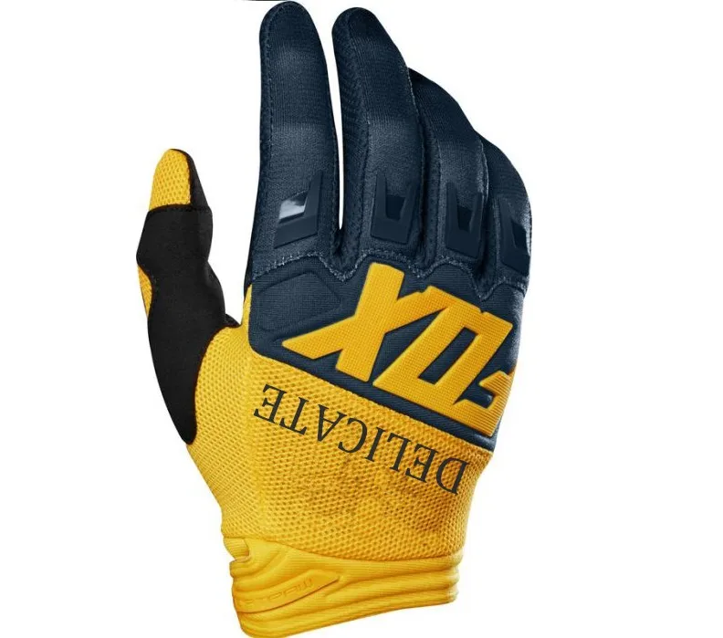 yellow-blue NAUGHTY FOX Dirtpaw 360 MX гонки оранжевые перчатки эндуро MTB DH мотокросс Маутейн велосипедные гоночные перчатки - Цвет: yellow-blue