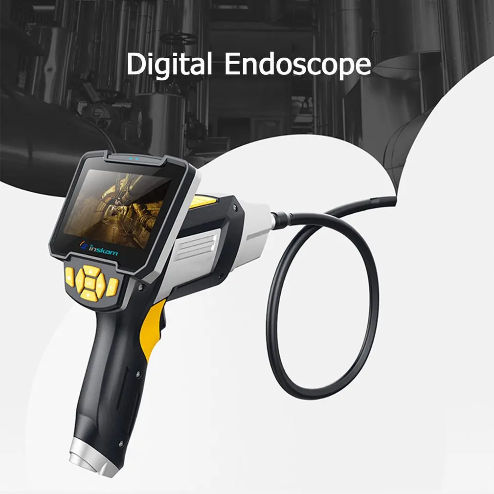Digital 1080P LCD 8mm Snake Scope Endoscope inskam112 Waterproof Probe Inspection HD Camera Handheld Boroscope 5m Rigid Cable |