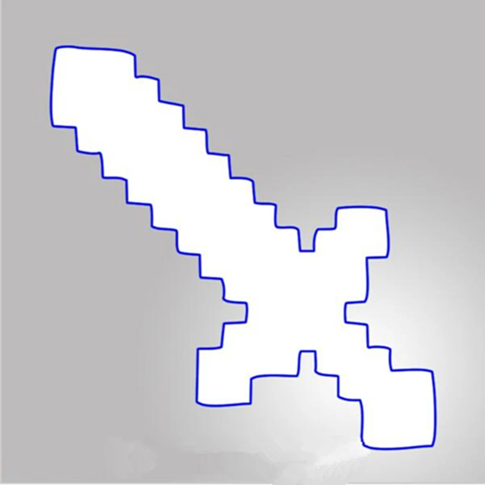 Новый дизайн мини Размеры 45 см Minecraft Голубой бриллиант меч игрушка мягкая пена eva классический руки|sword