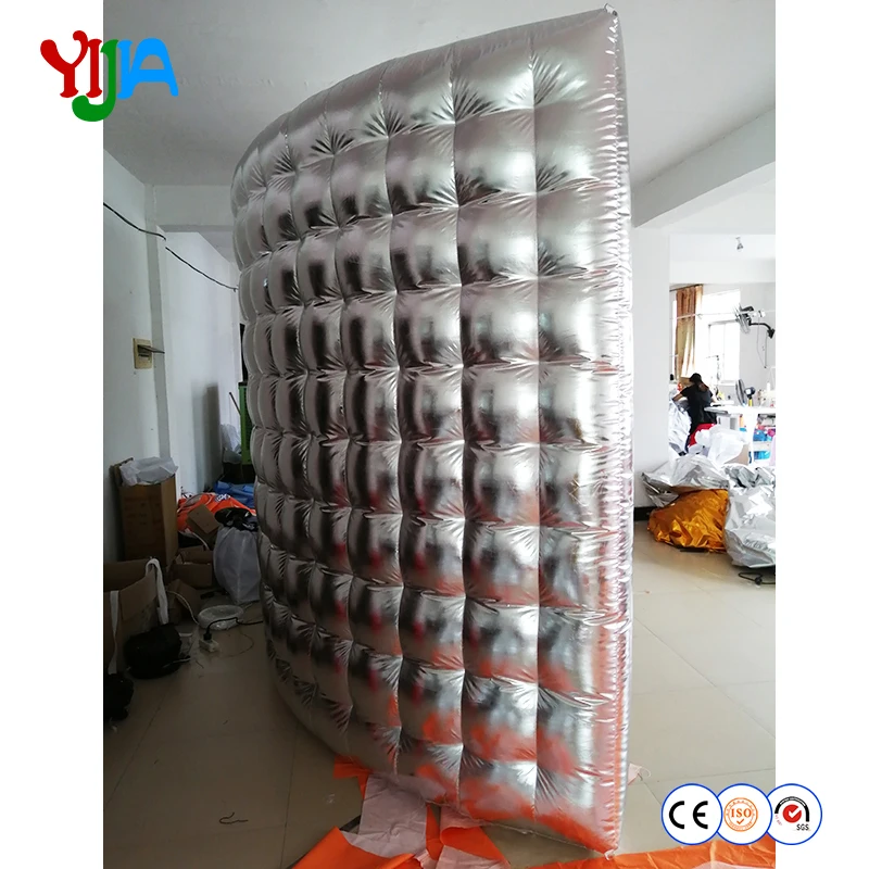 Бесплатная доставка полностью Золотая или Серебряная надувная стена Фотофон