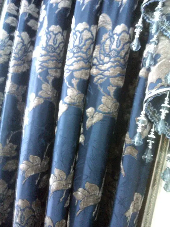 Лидер продаж качественная Роскошная модная бархатная занавеска синего и