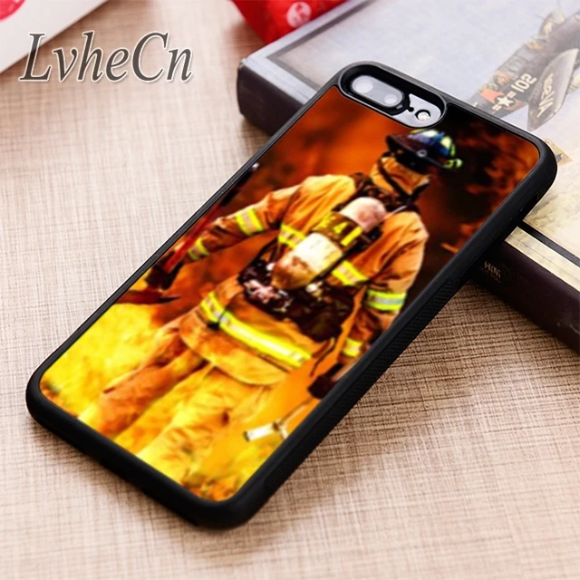 LvheCn Пожарный чехол для телефона iPhone 5 6 6s 7 8 plus X XR XS max 11 12 Pro Samsung Galaxy S7 S8 S9 S10 |