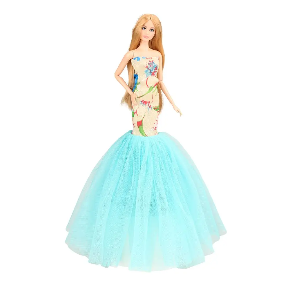 no doll Новейшая мода Принцесса Вечерние вещи для кукол разноцветные кукольная одежда для кукол Барби лучший подарок на день рождения - Цвет: no doll