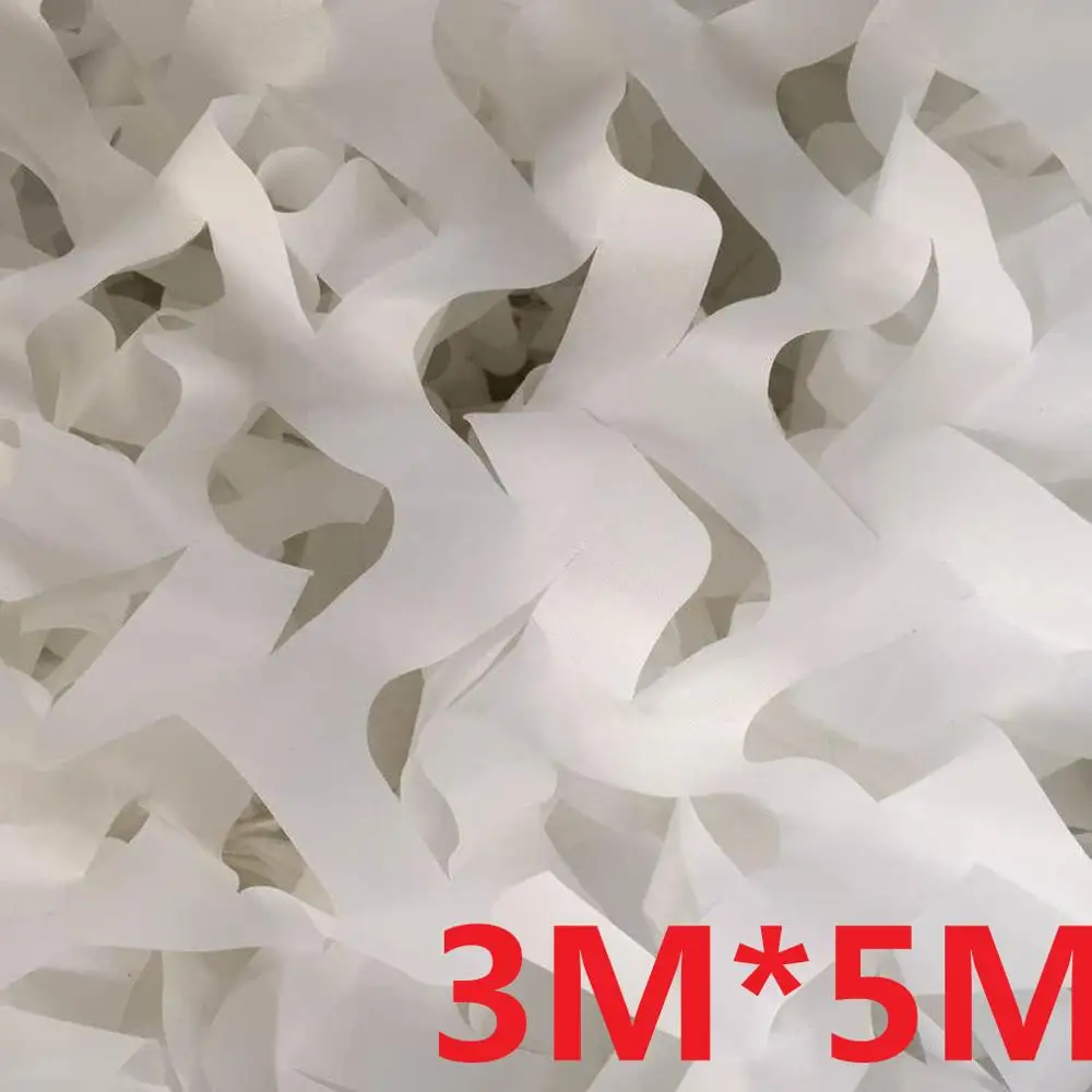 White 4 Камуфляжная сетка, армейская Военная камуфляжная сетка, покрытие для автомобиля, палатка, охотничьи жалюзи, сетка для джунглей/пустыни/белого цвета, маскирующая КАПЛЕВИДНАЯ сетка, новейшая - Цвет: White 4