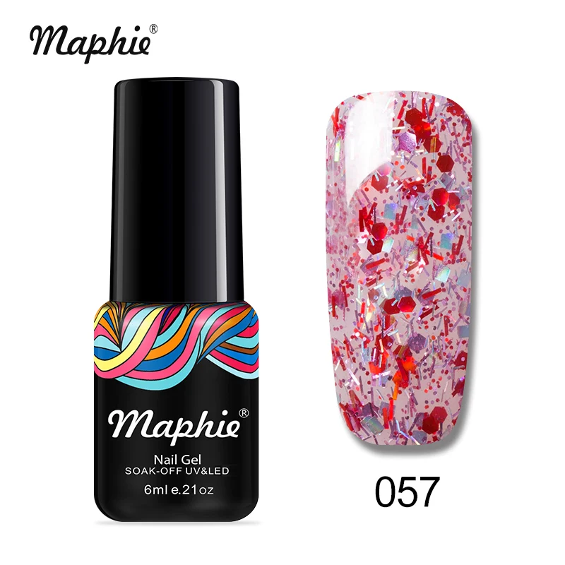 057 Maphie 6 мл синий цвет серии УФ Гель-лак длительный лак для ногтей для УФ-и светодиодной лампы Лаки Полупостоянный салонный светодиодный Гель-лак для ногтей - Цвет: 057
