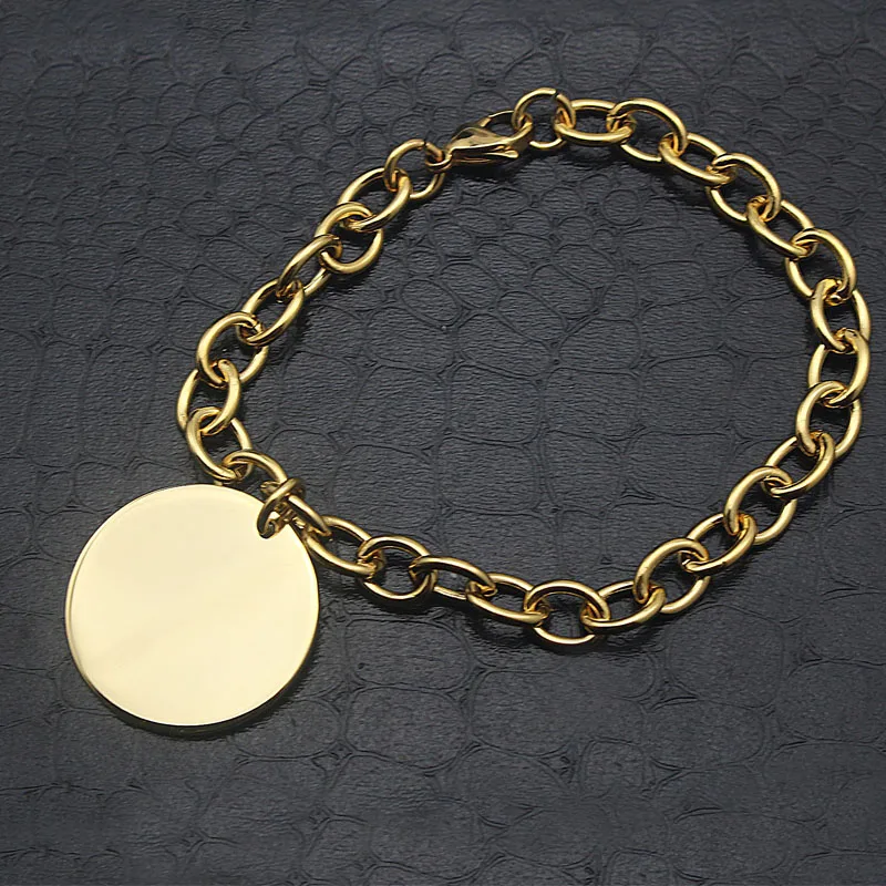 COUYA 2017 Золотая цветная цепочка и звеньевой браслет браслеты 30 мм круглые