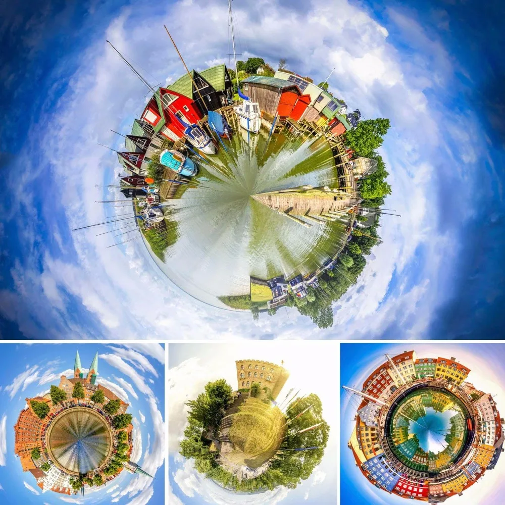 360 градусов объектив для телефона Сферический панорамный фото Изображение Plug and Play клип-на двойные линзы для iPhone 6/6 S/6 PLUS/6 S PLUS/7/8