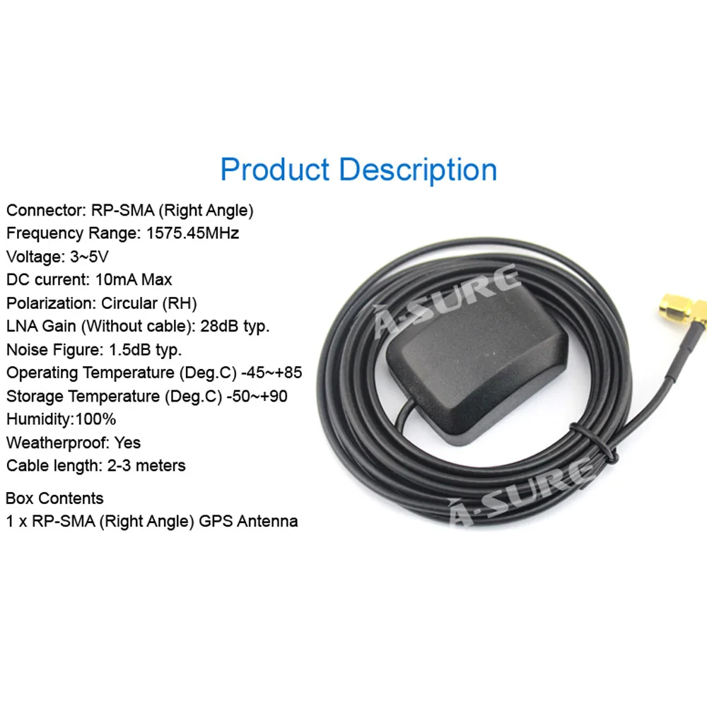 Универсальный Автомобильный приемник A-Sure GPS SMA Conector кабель 3 метра для BMW Audi VW |