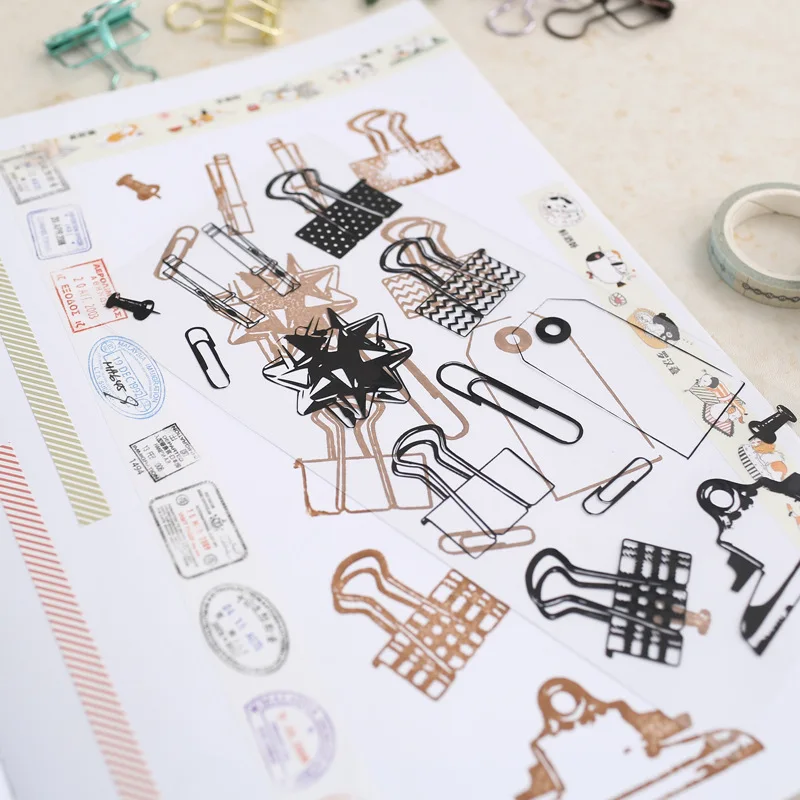 Офисные Интимные аксессуары Бумага клип силиконовая резина ясно штамп Простыни