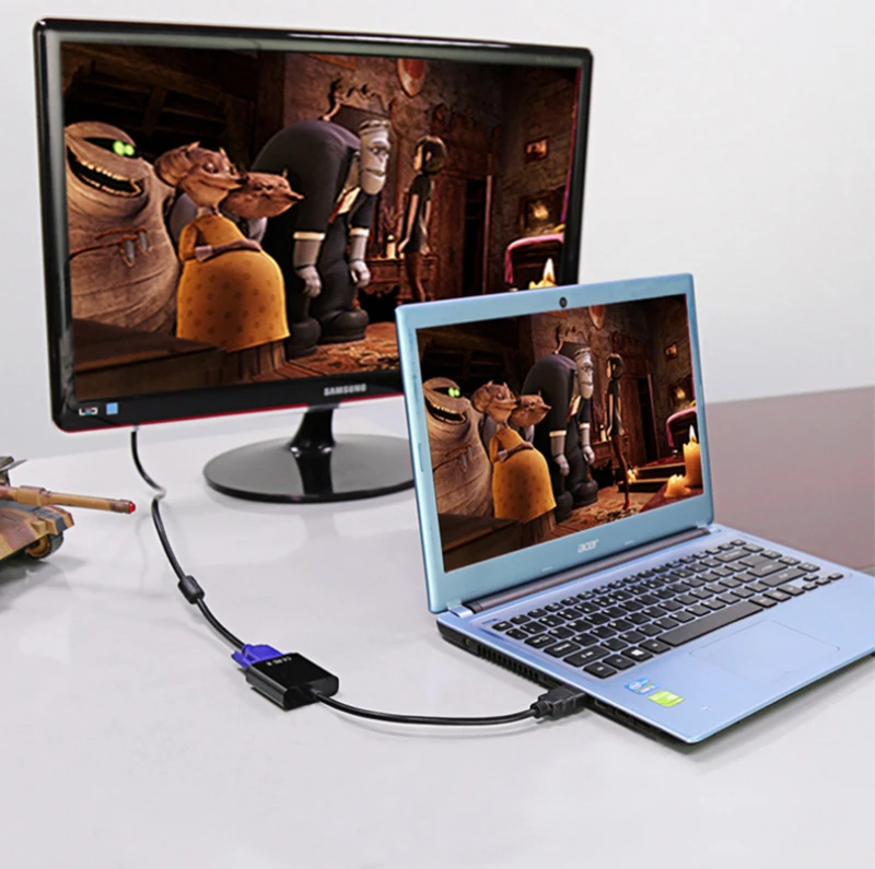 Jckel HDMI в VGA адаптер HDMI Мужской в VGA Женский видео конвертер 1080P цифро-аналоговый аудио для планшета проектора ПК ноутбука