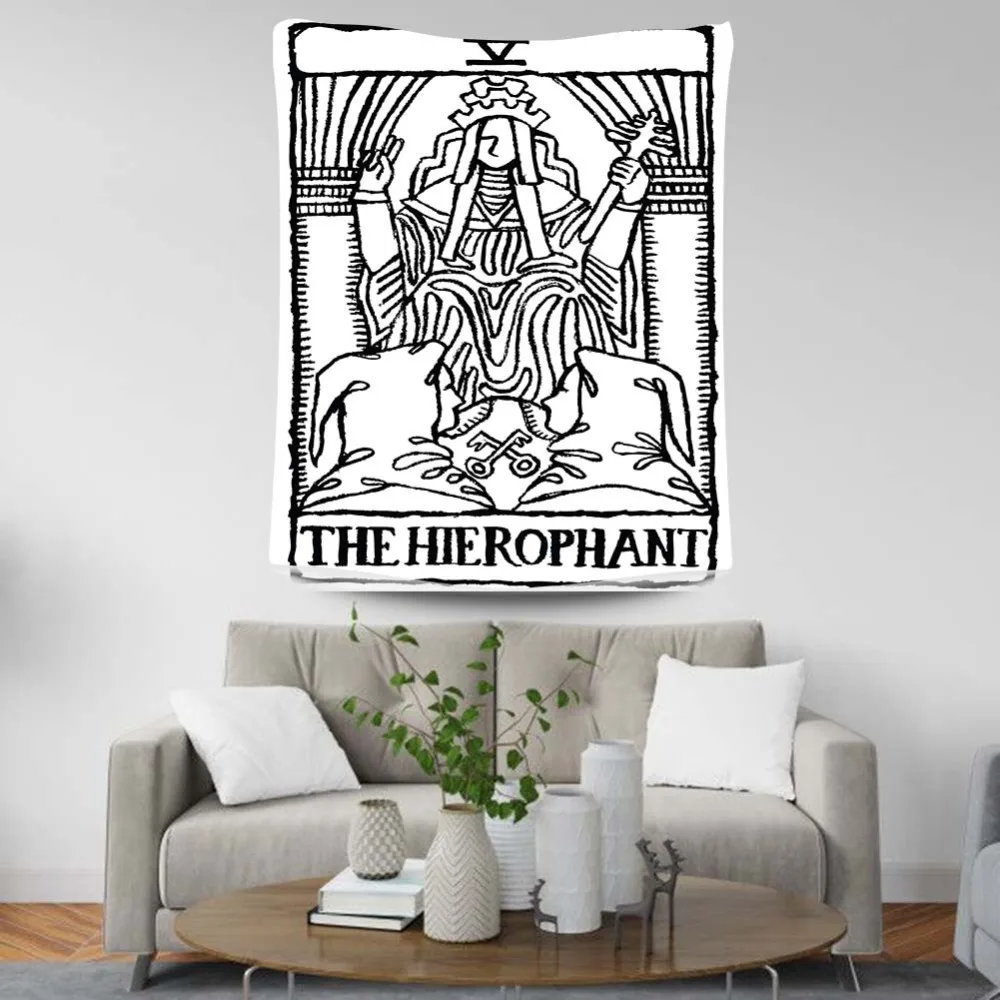 Настенное одеяло The High Priestess гобелен с рисунком Таро Прямая поставка ткань для