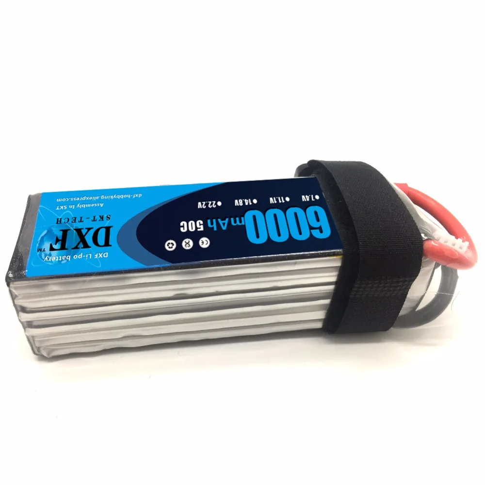DXF Lipo батарея 6S 22 2 V 6000mAh 50C Max 100C для радиоуправляемого дрона FPV Вертолет uav