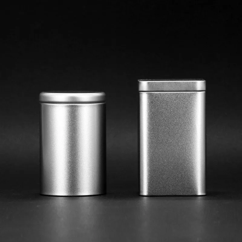 Круглая квадратная серебряные чайные банки паровой утюг мини конфеты коробка