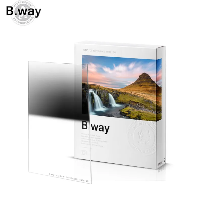 B.way Square R-GND 0.9/1.2 Reverse Gradient Neutral Density Photographic Camera Filter 100x150mm 150x170mm | Электроника
