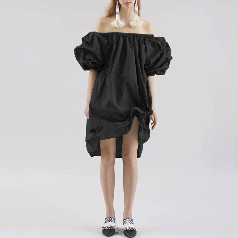 С открытыми плечами платье серии 2018 новые летние пикантные модные Костюмы с