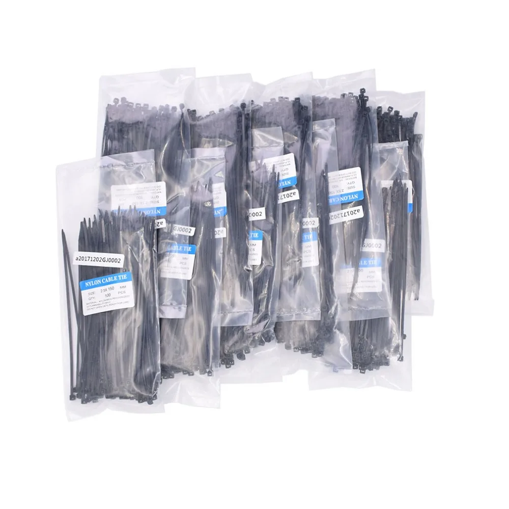 1000pcs 150mm Small Nylon Cable Tie Width 2.5mm Self Locking 6&quot Plastic Wire Zip Ties UV Resistant Black White | Обустройство
