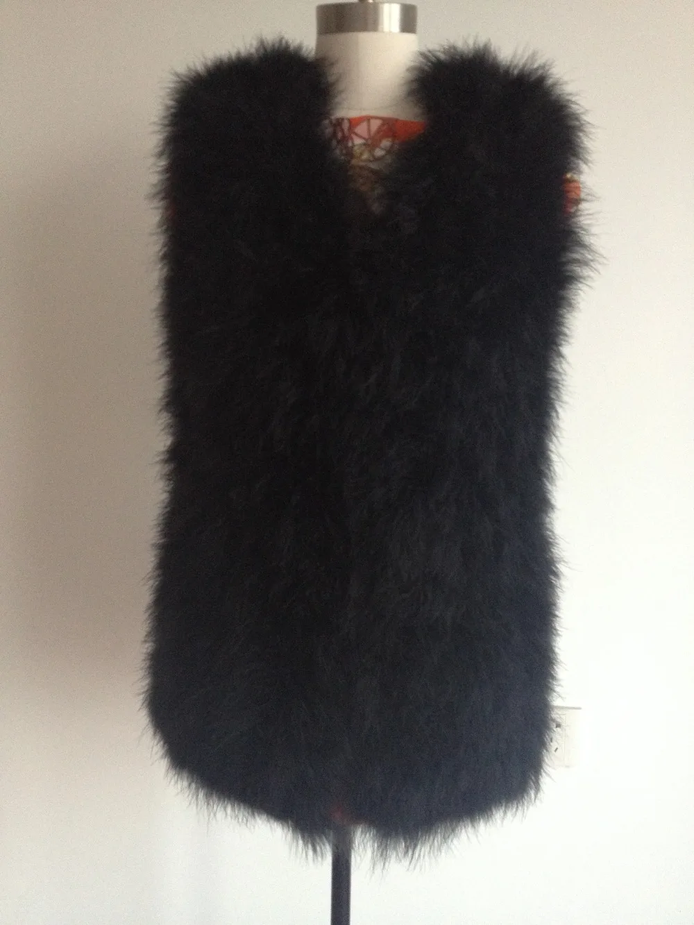 Новый модный жилет из настоящего страуса женский натурального меха высокая