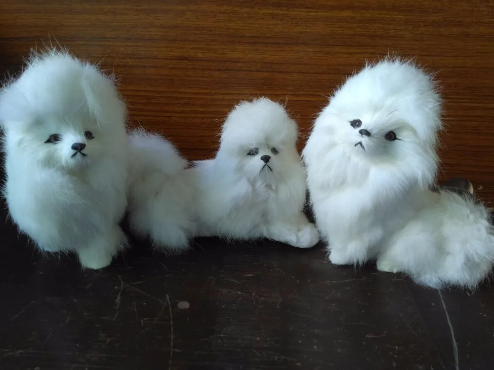 

simulation white dog model toy polyethylene&furs poodle dog handicraft,home decoration toy d2745