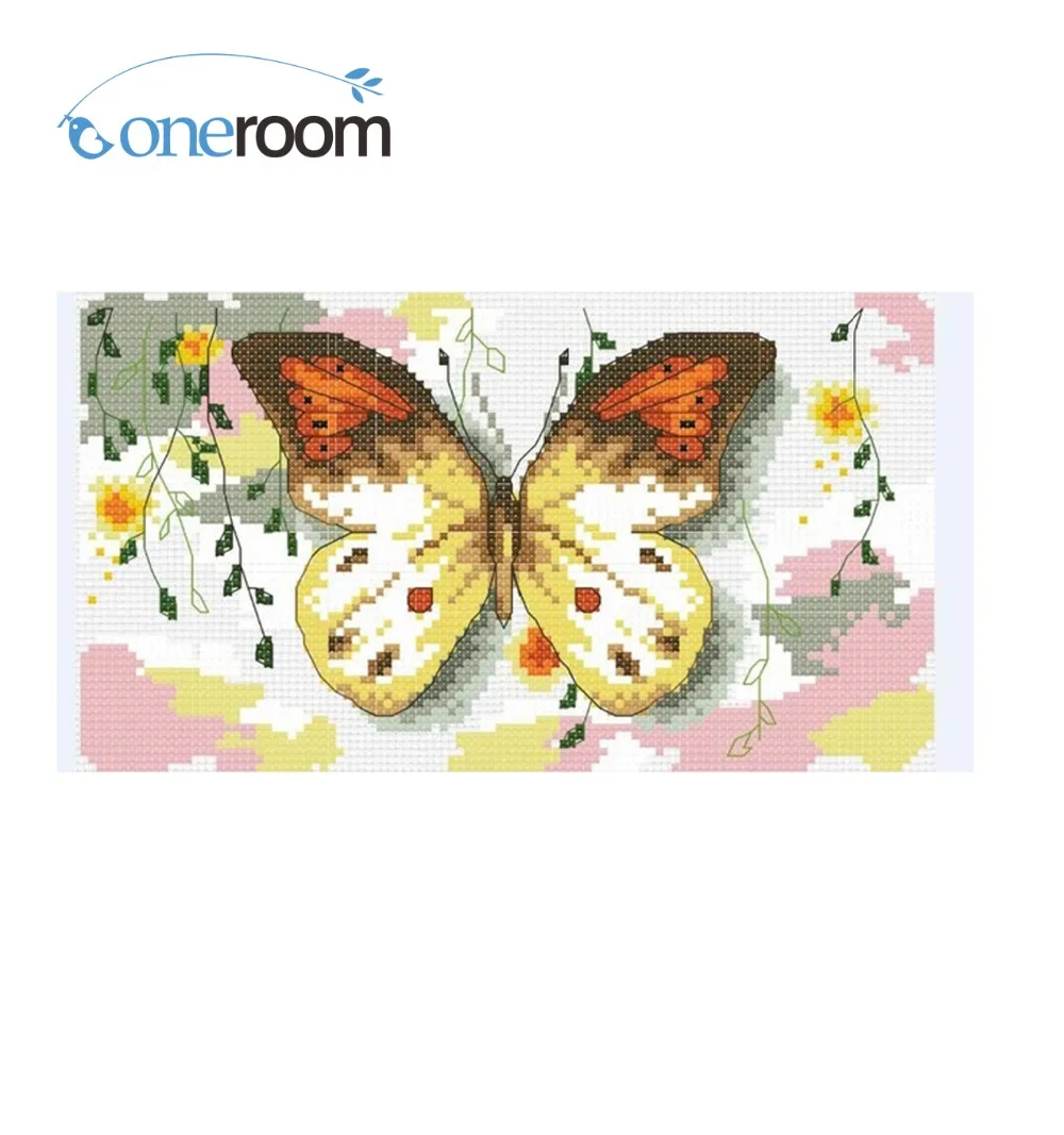 Рукоделие вышивка крестиком наборы для вышивки точный цвет рисунок бабочки