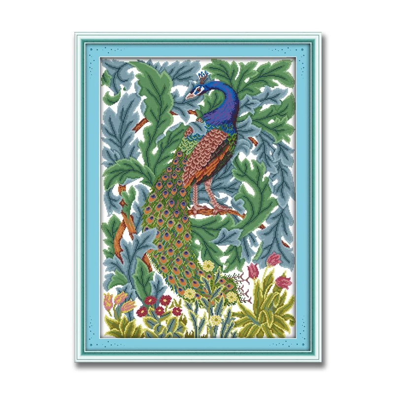 Красивый Павлин животное домашний декор картины Счетный принт на холсте DMC 11CT 14CT