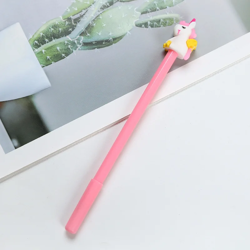 Cute Kawaii Unicorn Baby Gel Pen Cartoon Beautiful Black Ink Pen for Girl Kids Gift Supply Office School Stationery