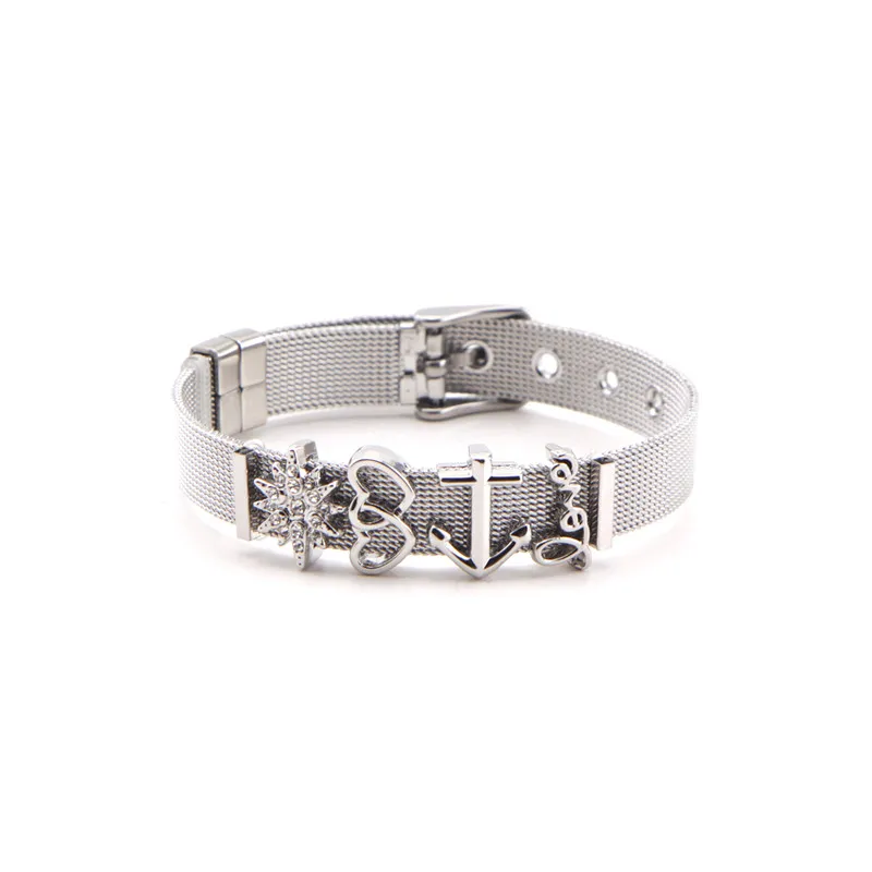 ARMNVNV розовое золото Фэнтези Любовь сердца якорь Стразы Снежинка цветок сетка