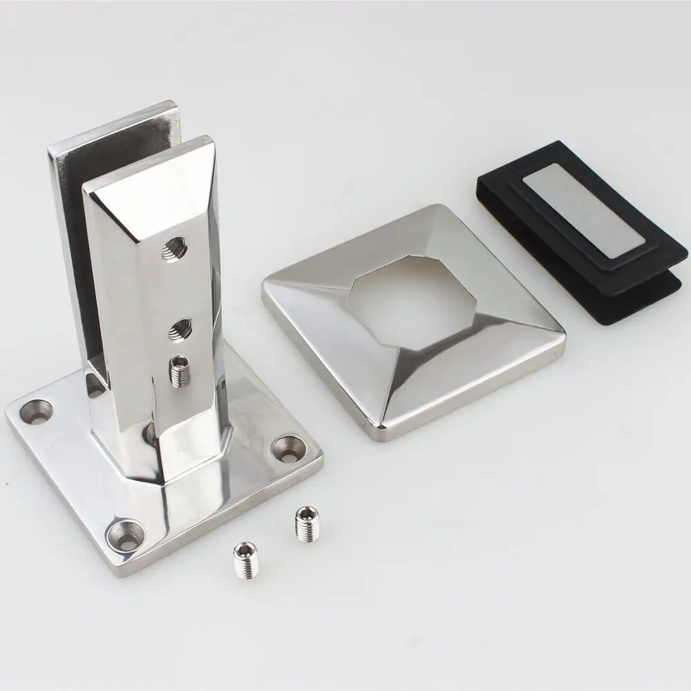 Square Balustrades & Handrails 2205 Stainless Steel Glass Spigot Pool Fence Frameless Balustrade Spigots Clamp 20-01 | Обустройство