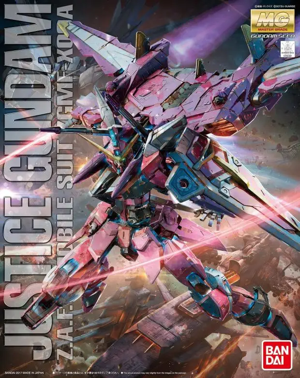 Japaness BANDAI Гандам MG 1/100 модель Гандам семя Дестини JUSTICE мобильный костюм детские игрушки с держателем