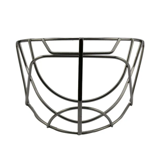 Маска для лица в клетку GY Cat Eye Goalie Вратарский Шлем с фильтром Floorball серебряная